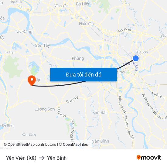 Yên Viên (Xã) to Yên Bình map