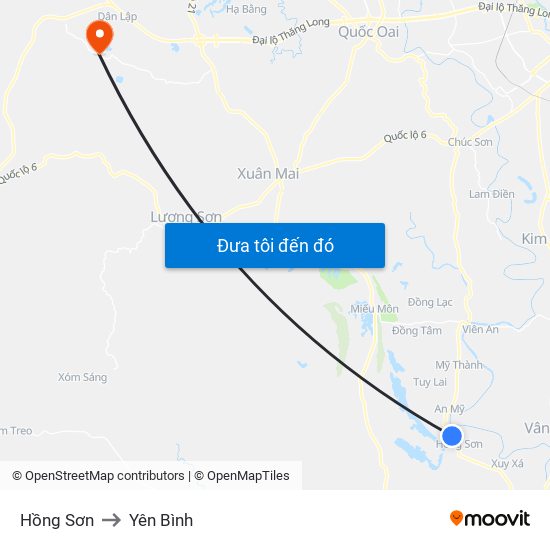 Hồng Sơn to Yên Bình map