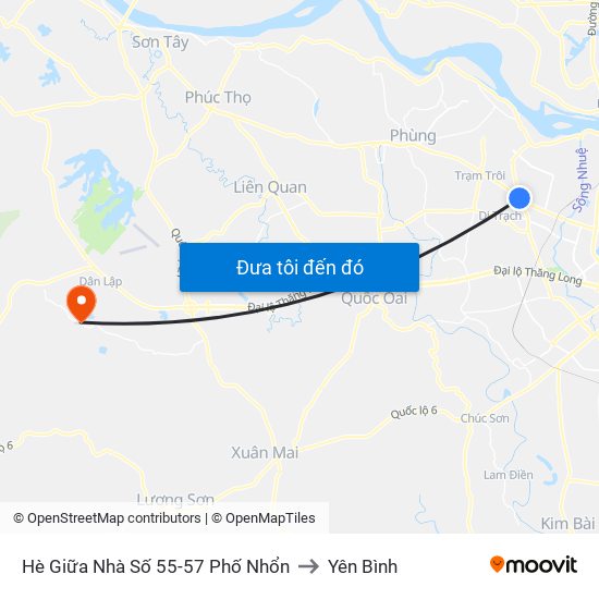 Hè Giữa Nhà Số 55-57 Phố Nhổn to Yên Bình map