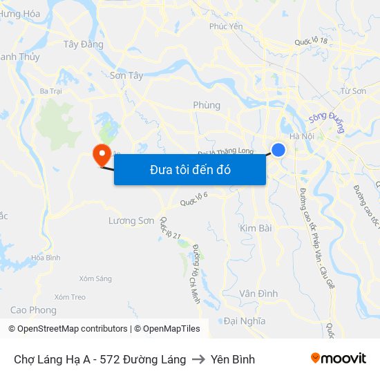Chợ Láng Hạ A - 572 Đường Láng to Yên Bình map