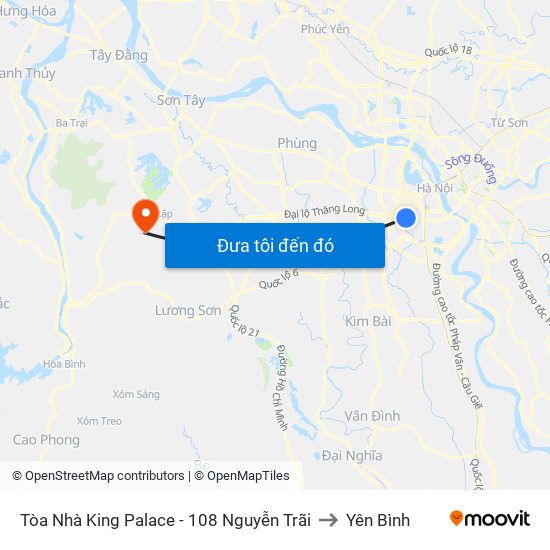 Tòa Nhà King Palace - 108 Nguyễn Trãi to Yên Bình map