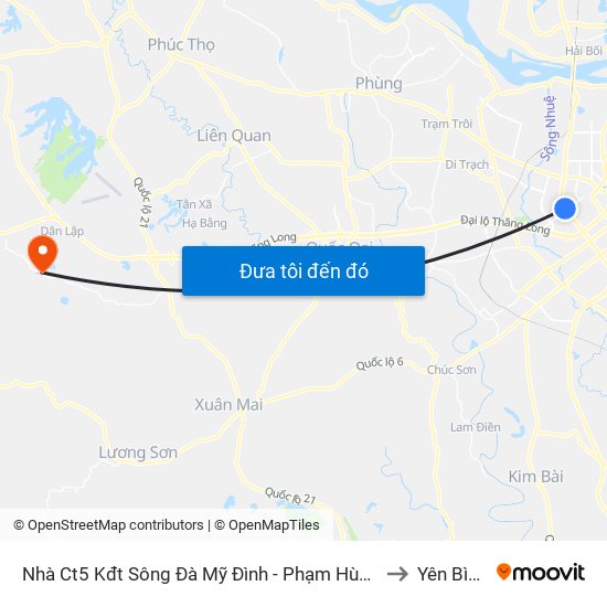 Nhà Ct5 Kđt Sông Đà Mỹ Đình - Phạm Hùng to Yên Bình map