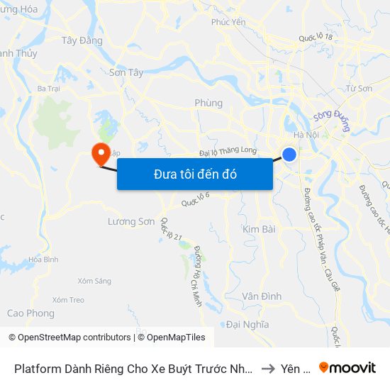 Platform Dành Riêng Cho Xe Buýt Trước Nhà 604 Trường Chinh to Yên Bình map