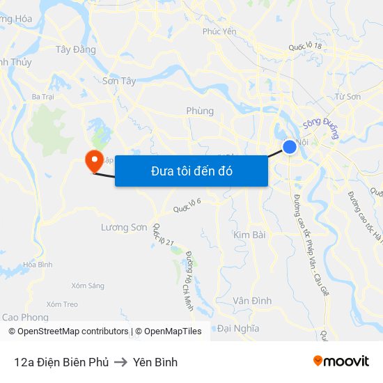 12a Điện Biên Phủ to Yên Bình map