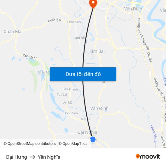 Đại Hưng to Yên Nghĩa map