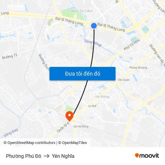 Phường Phú Đô to Yên Nghĩa map