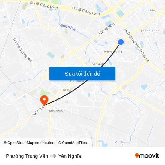 Phường Trung Văn to Yên Nghĩa map