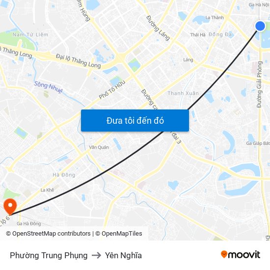 Phường Trung Phụng to Yên Nghĩa map