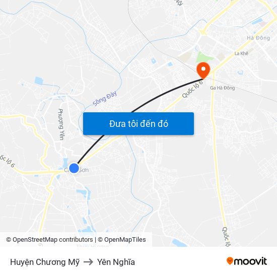 Huyện Chương Mỹ to Yên Nghĩa map