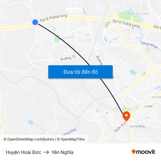 Huyện Hoài Đức to Yên Nghĩa map