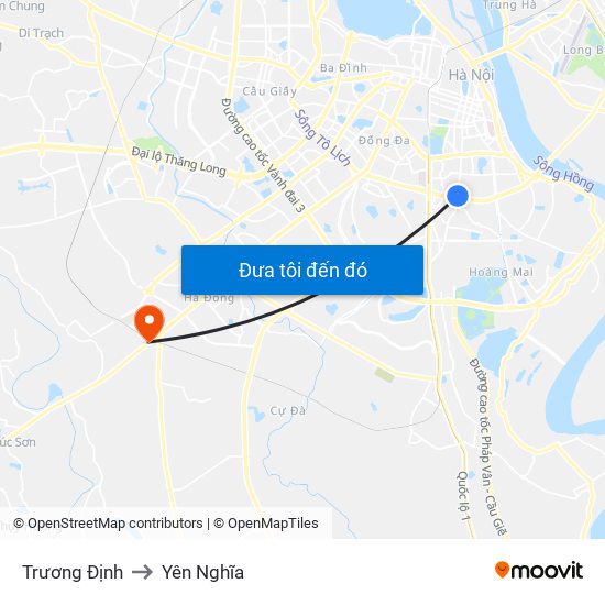 Trương Định to Yên Nghĩa map