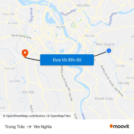 Trưng Trắc to Yên Nghĩa map