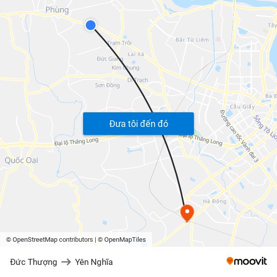 Đức Thượng to Yên Nghĩa map