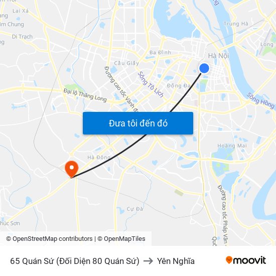 65 Quán Sứ (Đối Diện 80 Quán Sứ) to Yên Nghĩa map