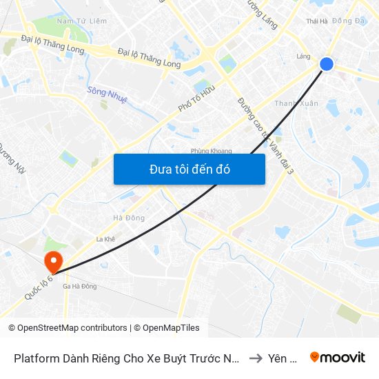 Platform Dành Riêng Cho Xe Buýt Trước Nhà 604 Trường Chinh to Yên Nghĩa map