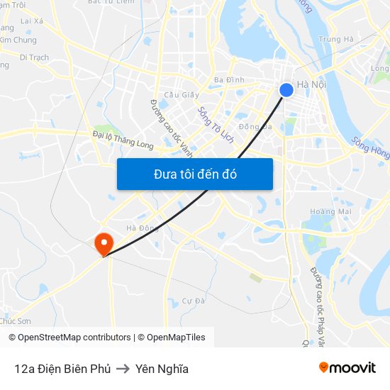 12a Điện Biên Phủ to Yên Nghĩa map