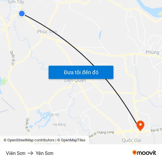 Viên Sơn to Yên Sơn map