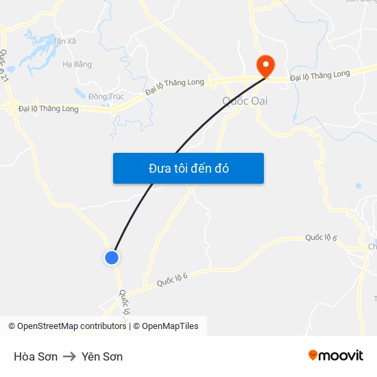 Hòa Sơn to Yên Sơn map