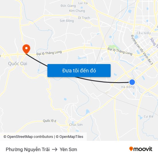 Phường Nguyễn Trãi to Yên Sơn map