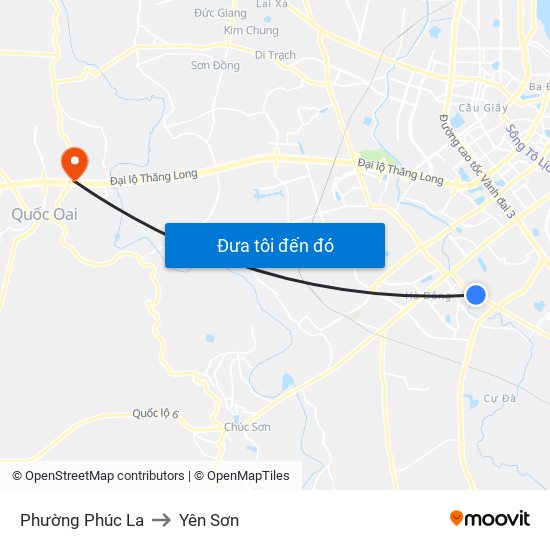 Phường Phúc La to Yên Sơn map