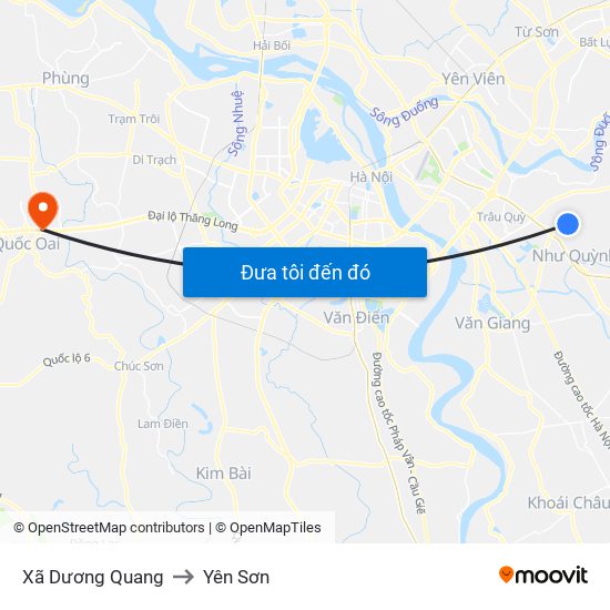 Xã Dương Quang to Yên Sơn map