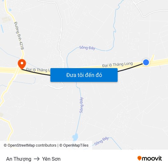 An Thượng to Yên Sơn map