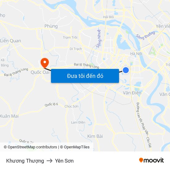 Khương Thượng to Yên Sơn map