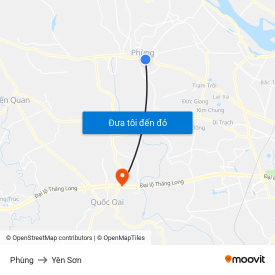 Phùng to Yên Sơn map