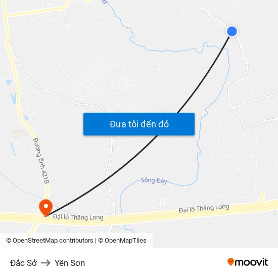 Đắc Sở to Yên Sơn map