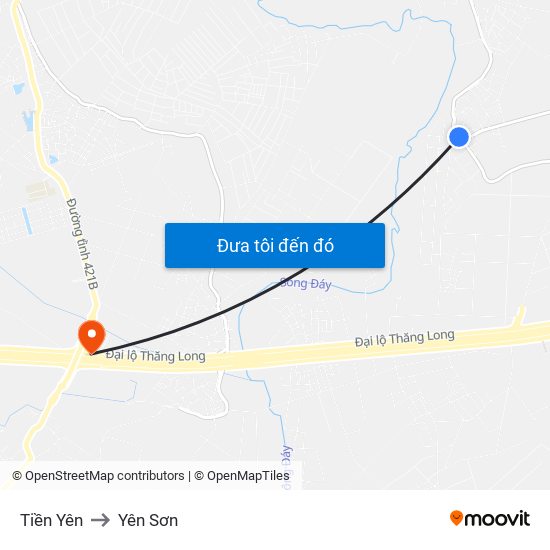 Tiền Yên to Yên Sơn map