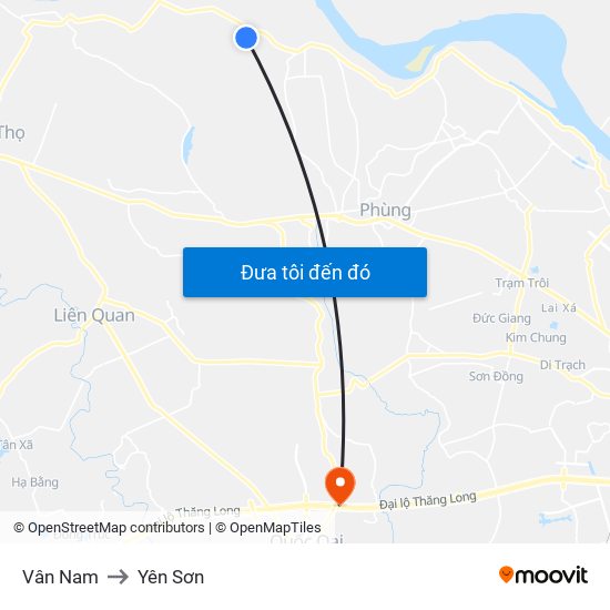 Vân Nam to Yên Sơn map