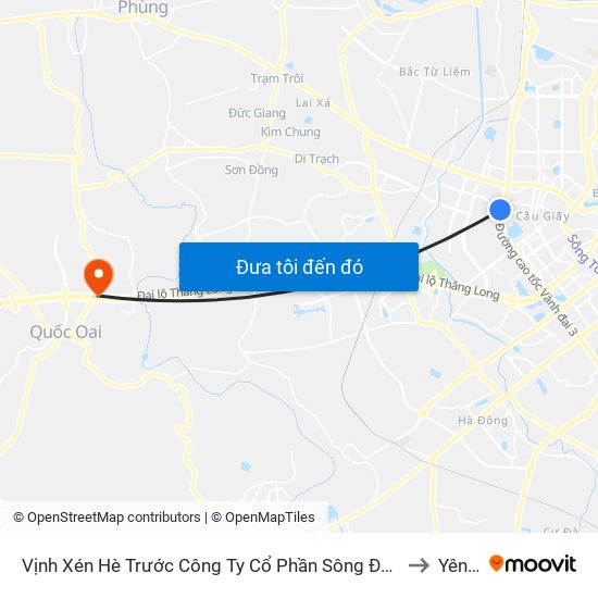 Vịnh Xén Hè Trước Công Ty Cổ Phần Sông Đà 9 - Đường Nguyễn Hoàng to Yên Sơn map