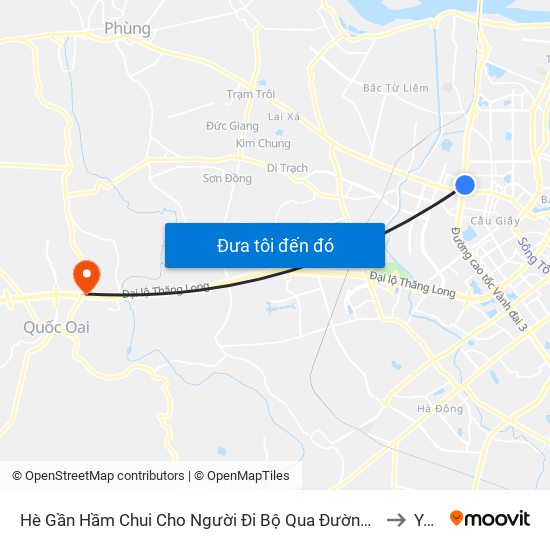 2b Phạm Văn Đồng to Yên Sơn map