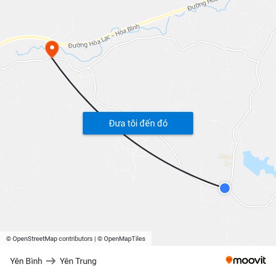 Yên Bình to Yên Trung map