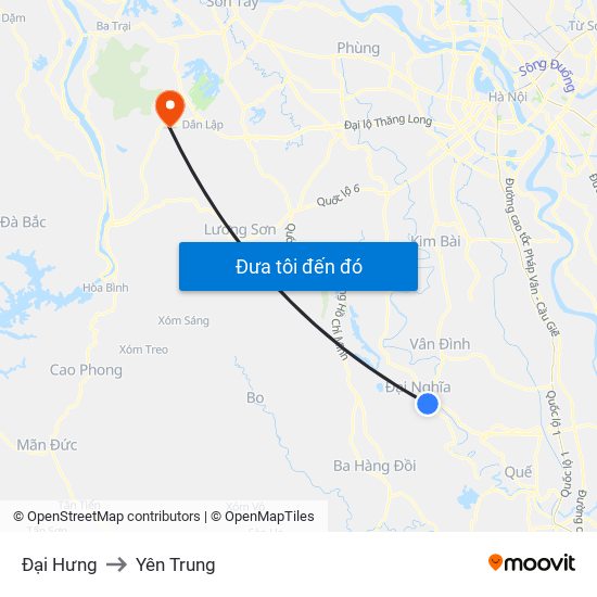 Đại Hưng to Yên Trung map