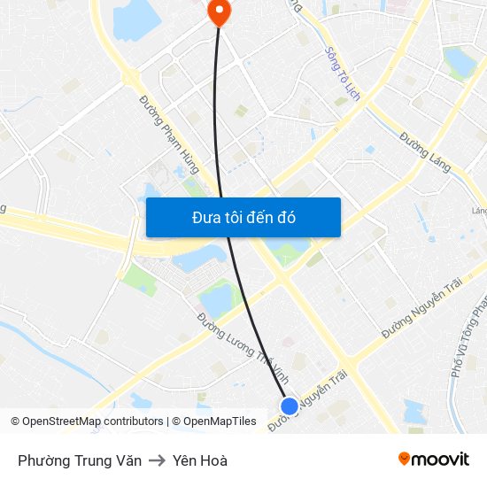 Phường Trung Văn to Yên Hoà map