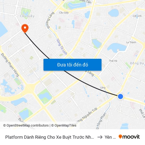 Platform Dành Riêng Cho Xe Buýt Trước Nhà 604 Trường Chinh to Yên Hoà map
