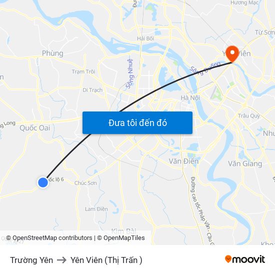 Trường Yên to Yên Viên (Thị Trấn ) map