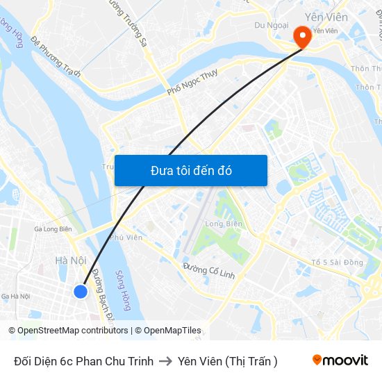 Đối Diện 6c Phan Chu Trinh to Yên Viên (Thị Trấn ) map