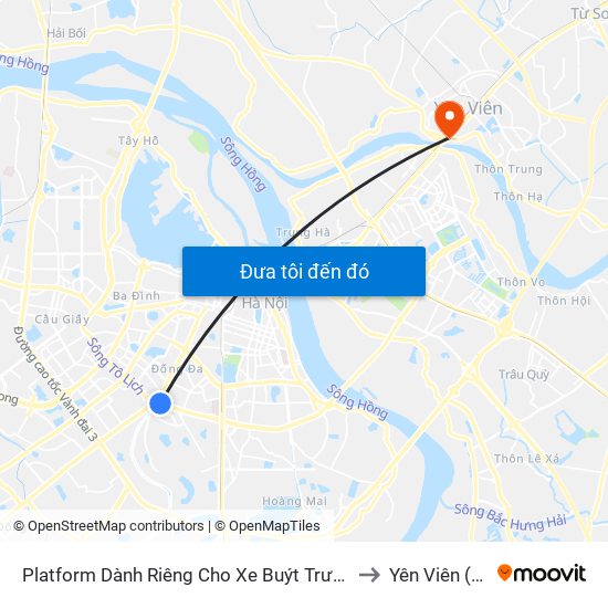 Platform Dành Riêng Cho Xe Buýt Trước Nhà 604 Trường Chinh to Yên Viên (Thị Trấn ) map