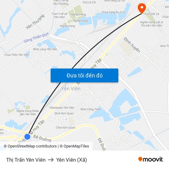 Thị Trấn Yên Viên to Yên Viên (Xã) map