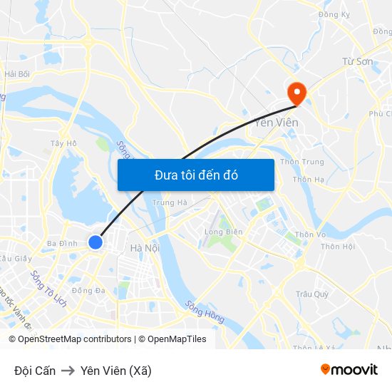 Đội Cấn to Yên Viên (Xã) map