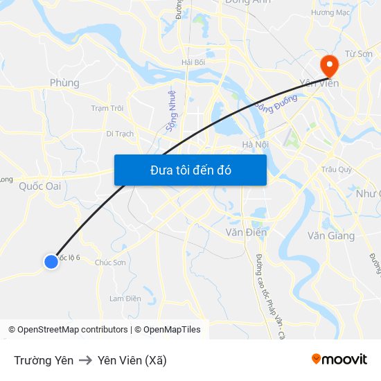 Trường Yên to Yên Viên (Xã) map