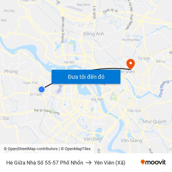 Hè Giữa Nhà Số 55-57 Phố Nhổn to Yên Viên (Xã) map