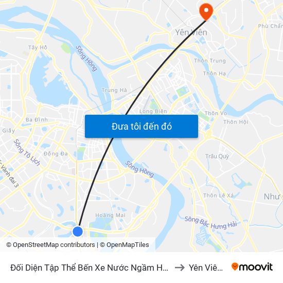 Đối Diện Tập Thể Bến Xe Nước Ngầm Hà Nội - Ngọc Hồi to Yên Viên (Xã) map