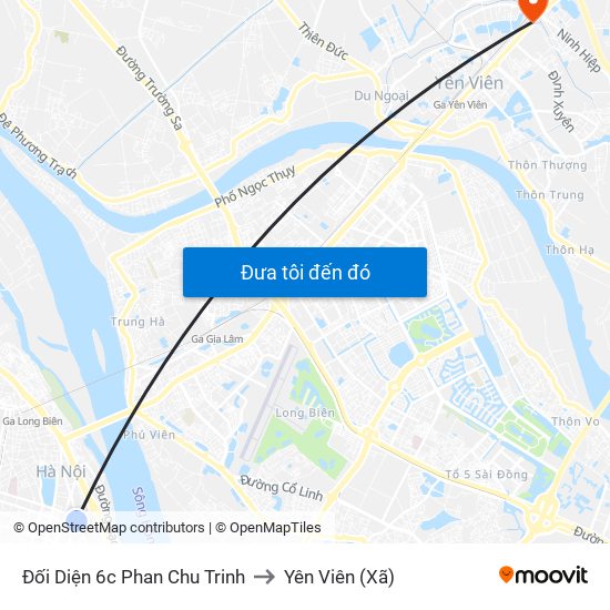 Đối Diện 6c Phan Chu Trinh to Yên Viên (Xã) map