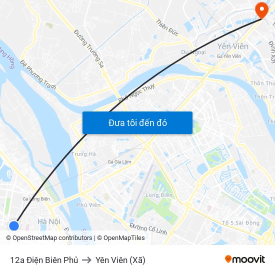 12a Điện Biên Phủ to Yên Viên (Xã) map
