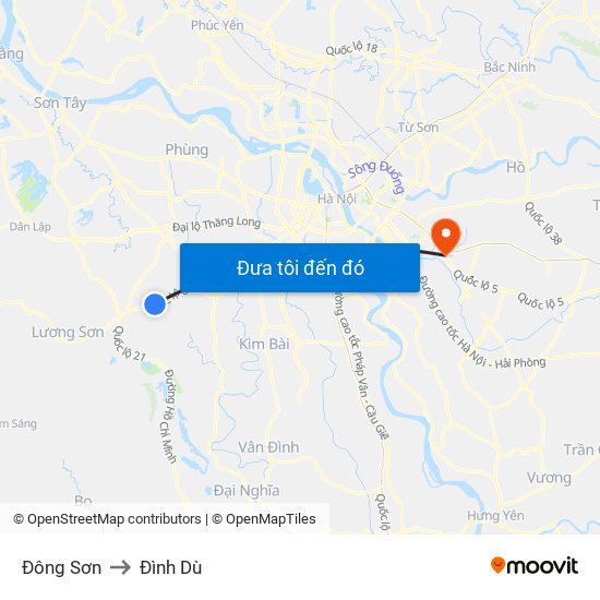 Đông Sơn to Đình Dù map