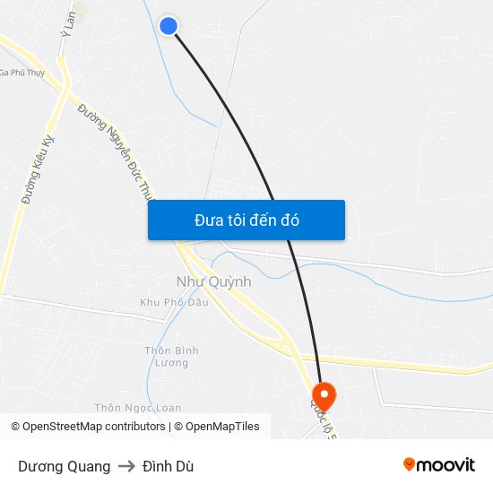 Dương Quang to Đình Dù map