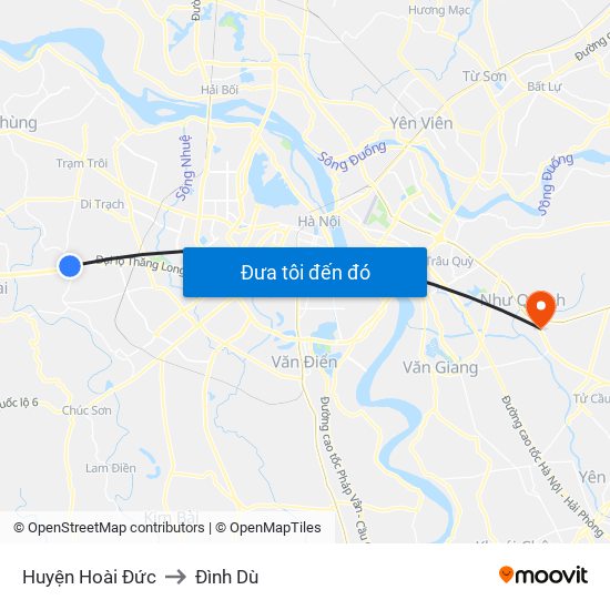 Huyện Hoài Đức to Đình Dù map